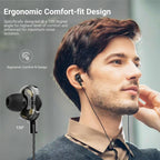 STEVVEX Wired Earphone Headphones with Microphone Dual Driver Phone Earphones Type C Ear phones