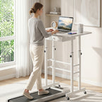 Height Adjustable Standing Desk with Wheels & Drawer