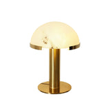 Hemispherical Alabaster Table Lamp