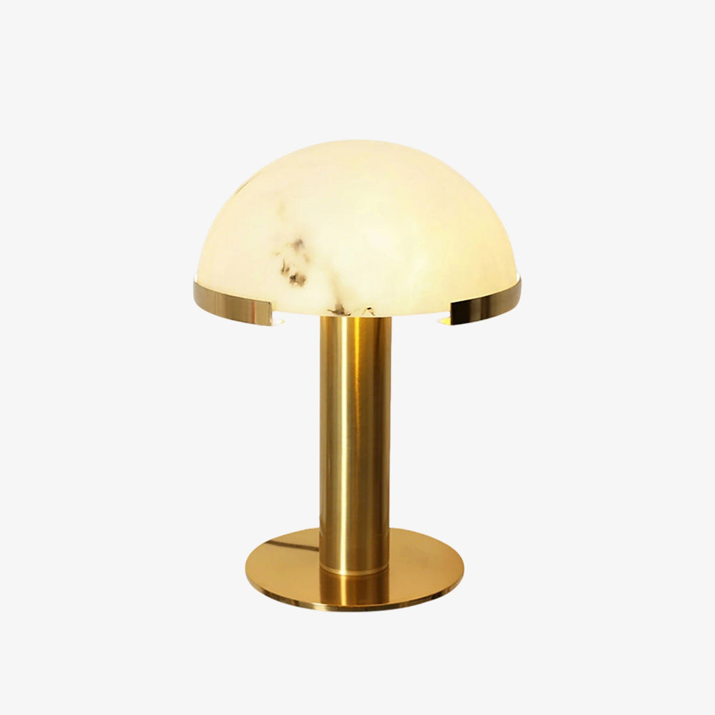 Hemispherical Alabaster Table Lamp