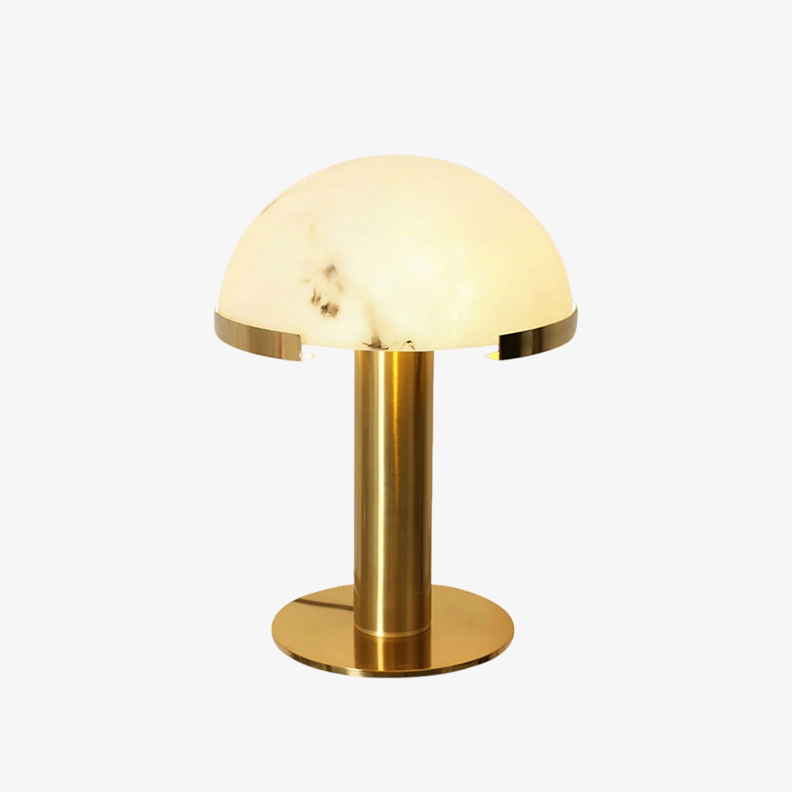 Hemispherical Alabaster Table Lamp