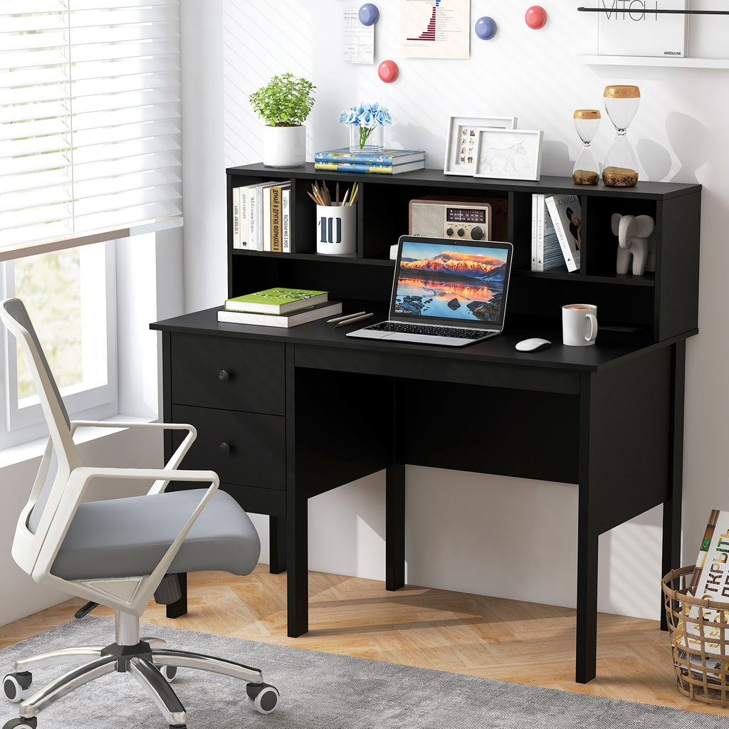 48 Inch Computer Desk with Drawers Power Outlets