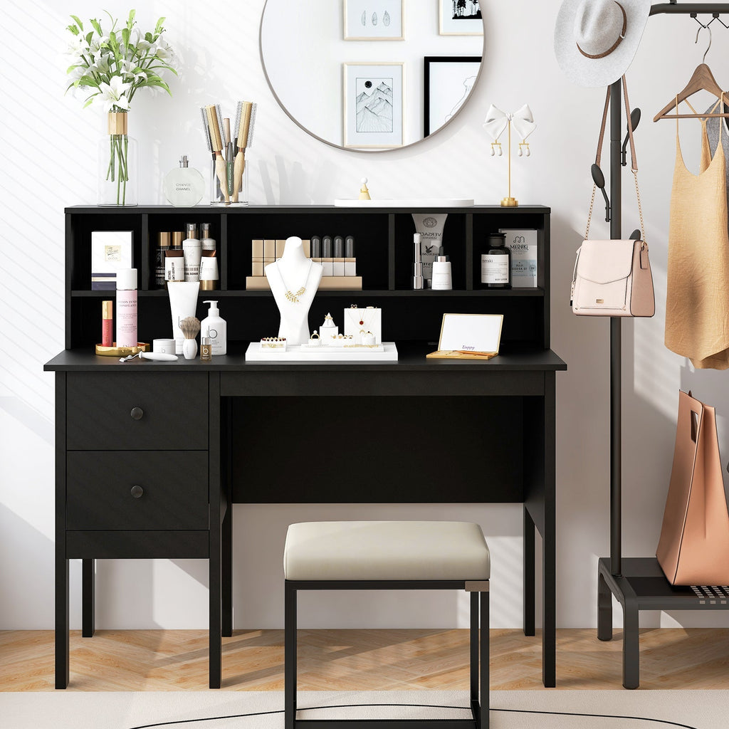 48 Inch Computer Desk with Drawers Power Outlets