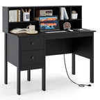 48 Inch Computer Desk with Drawers Power Outlets