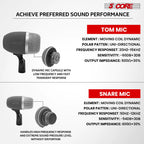 5Core Tabla Microphone Set Uni-Directional XLR Kick Snare Bayan Dayan Instrument Mic
