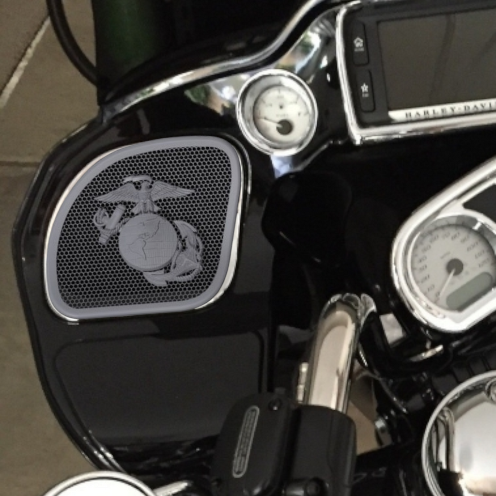 98-2024+ Road Glide 3D USMC speakers grill covers set