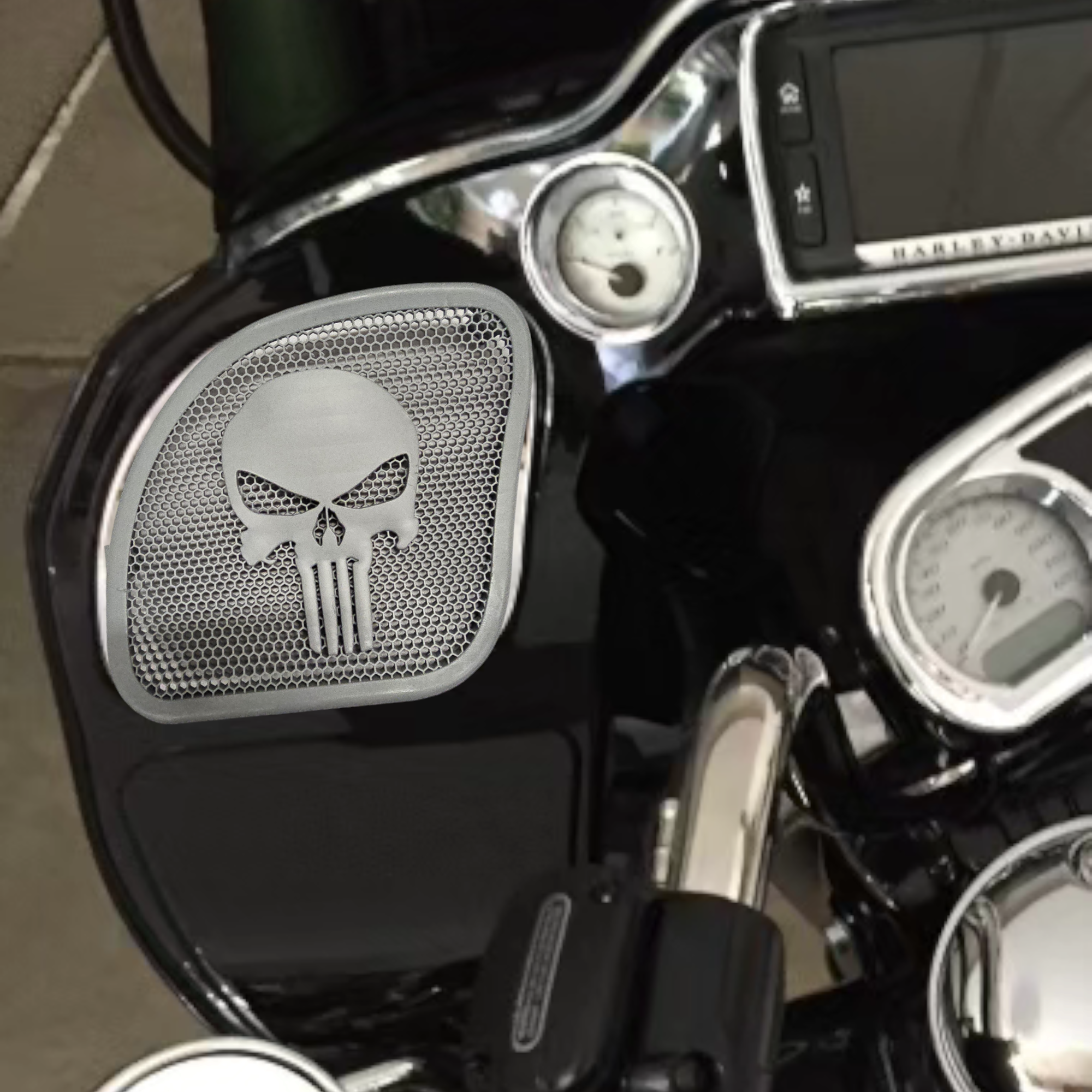 98-2024+ Road Glide 3D punisher speakers grill covers set