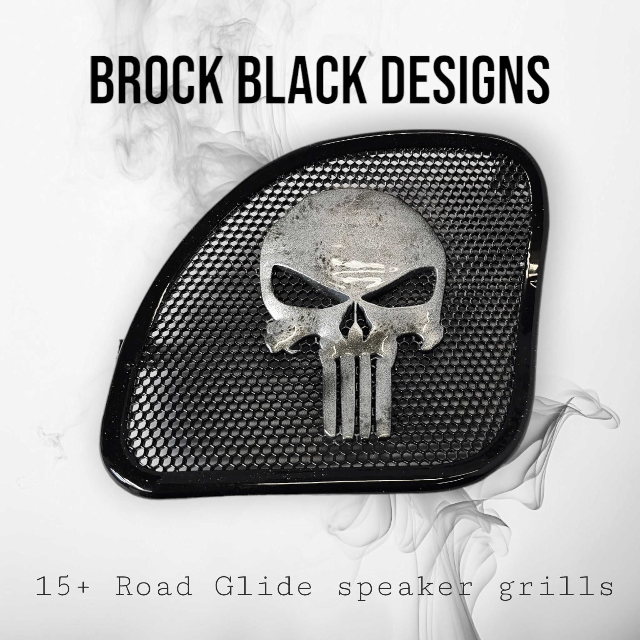 98-2024+ Road Glide 3D punisher speakers grill covers set