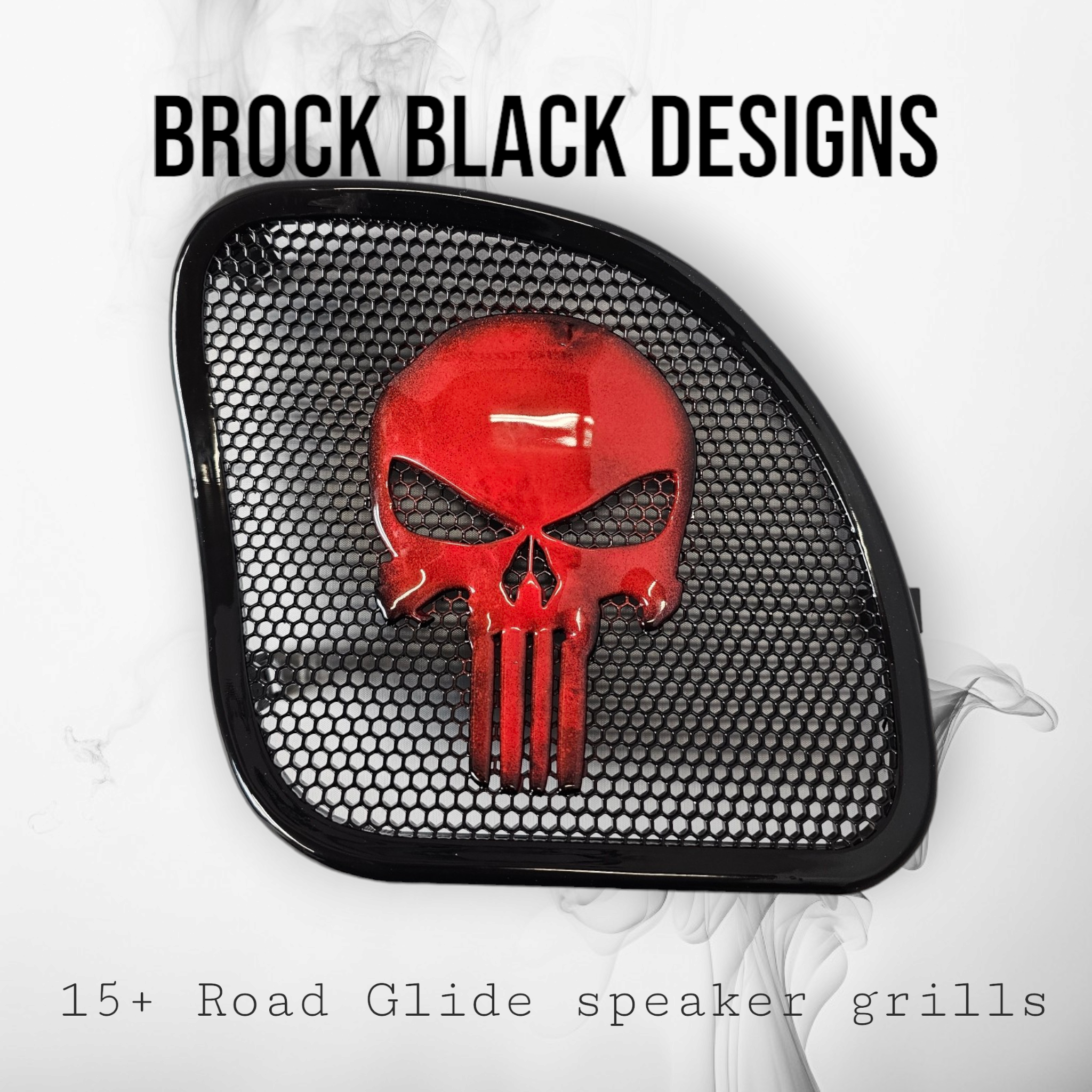 98-2024+ Road Glide 3D punisher speakers grill covers set