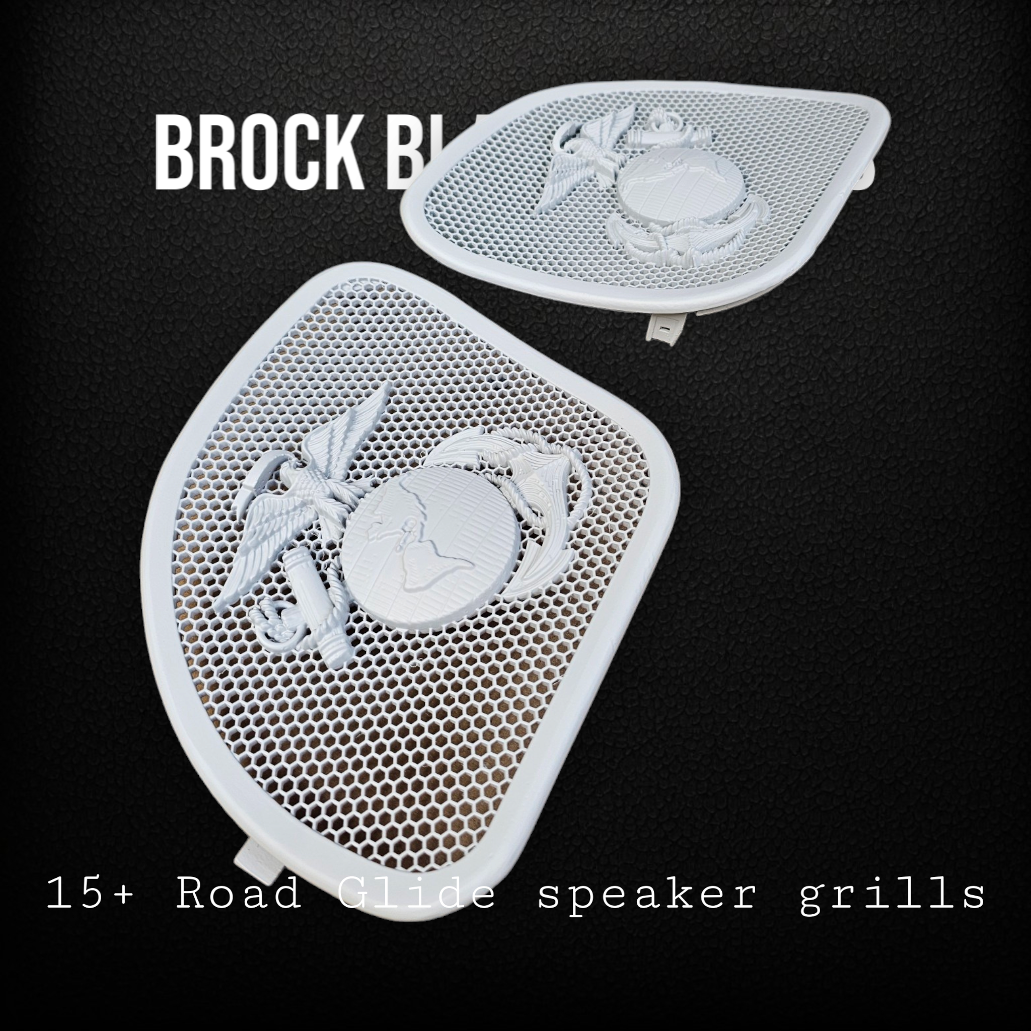98-2024+ Road Glide 3D USMC speakers grill covers set