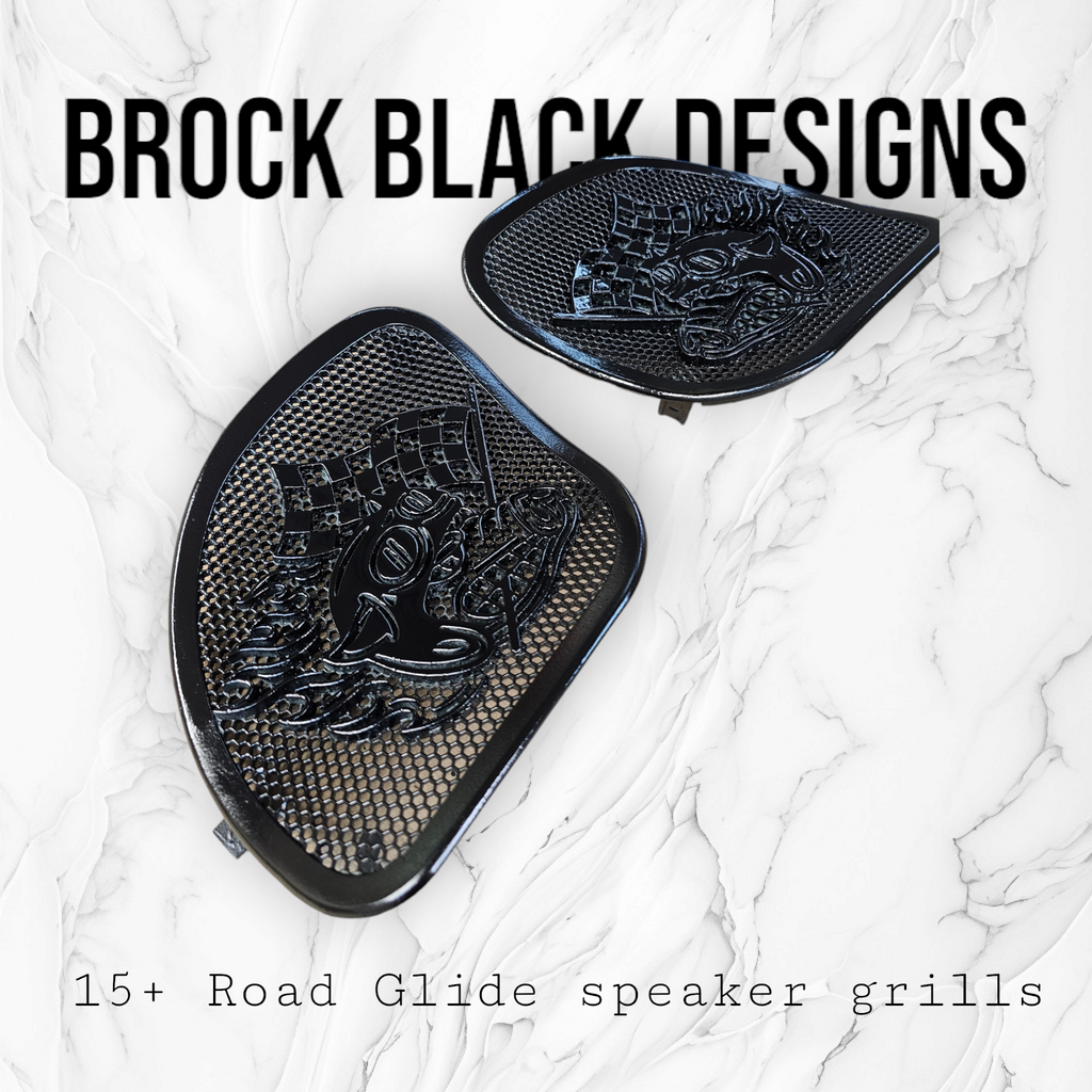 98-2024+ Road Glide 3D Fast Johnny speakers grill covers set