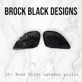 98-2024+ Road Glide 3D Fast Johnny speakers grill covers set