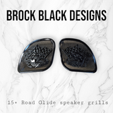 98-2024+ Road Glide 3D Fast Johnny speakers grill covers set