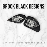 98-2024+ Road Glide 3D Fast Johnny speakers grill covers set