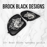 98-2024+ Road Glide 3D Fast Johnny speakers grill covers set