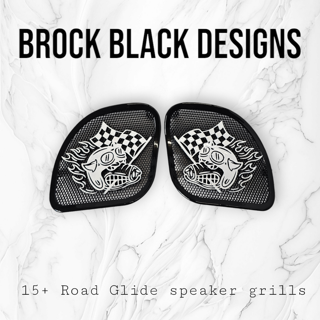 98-2024+ Road Glide 3D Fast Johnny speakers grill covers set