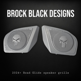 98-2024+ Road Glide 3D punisher speakers grill covers set