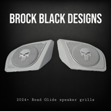 98-2024+ Road Glide 3D punisher speakers grill covers set