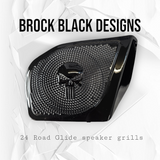98-2024+ Road Glide 3D punisher speakers grill covers set