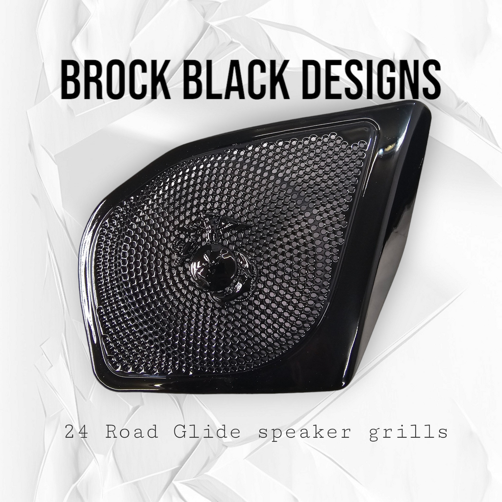 98-2024+ Road Glide 3D USMC speakers grill covers set