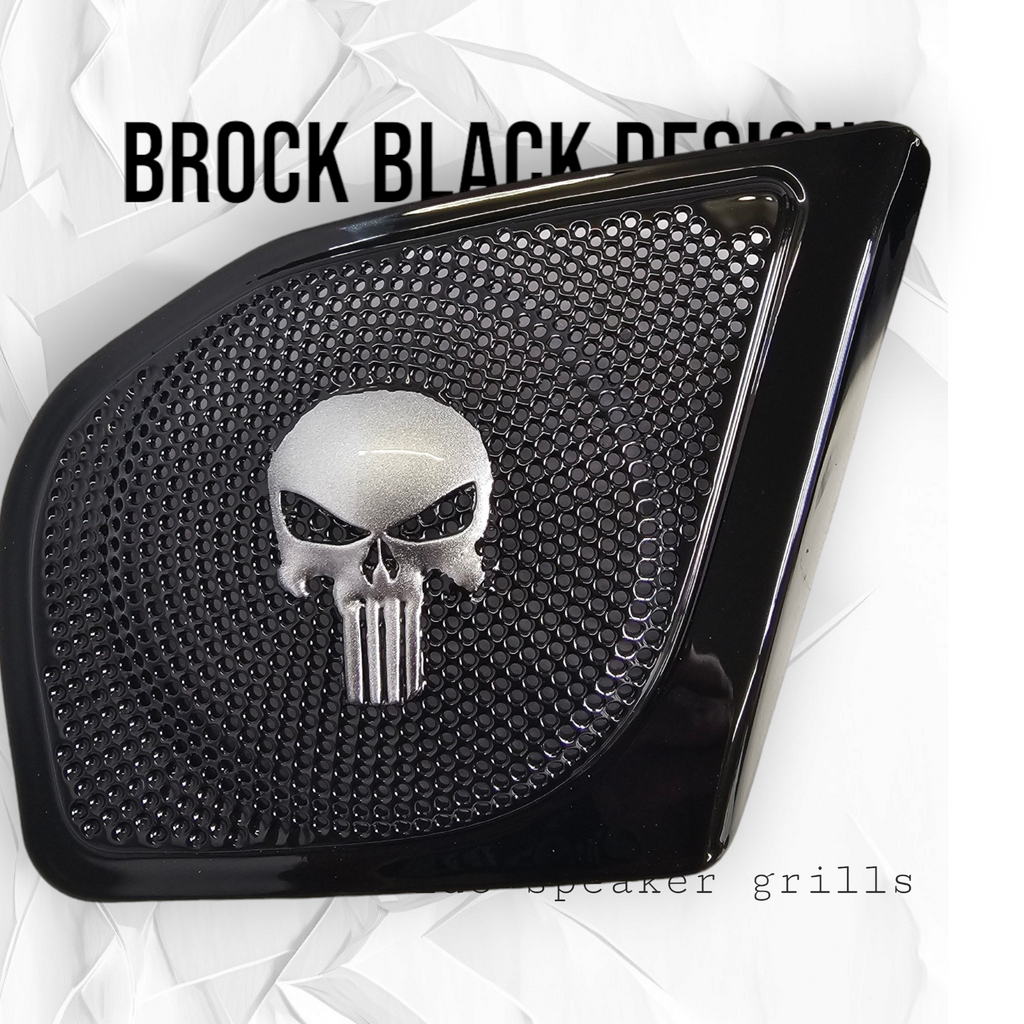 98-2024+ Road Glide 3D punisher speakers grill covers set