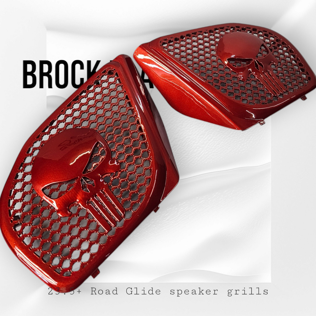 98-2024+ Road Glide 3D punisher speakers grill covers set