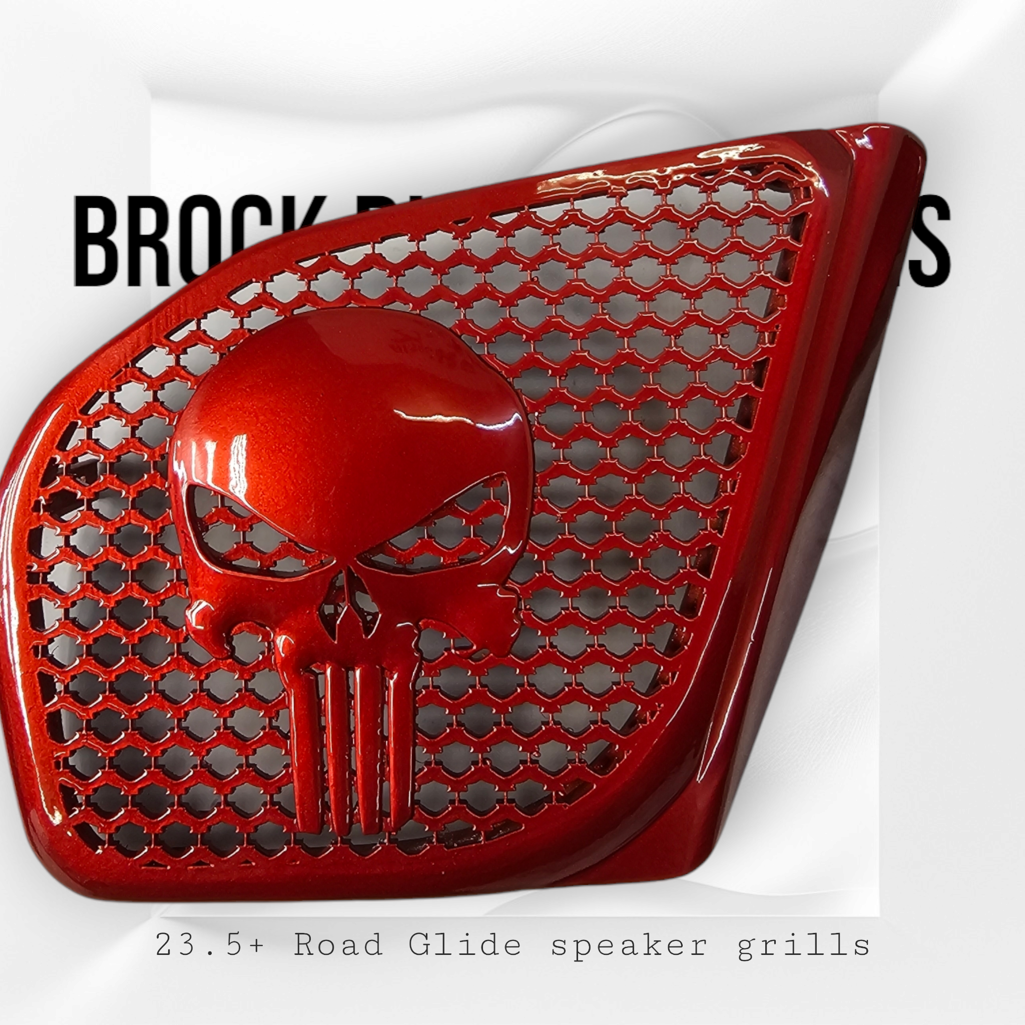 98-2024+ Road Glide 3D punisher speakers grill covers set