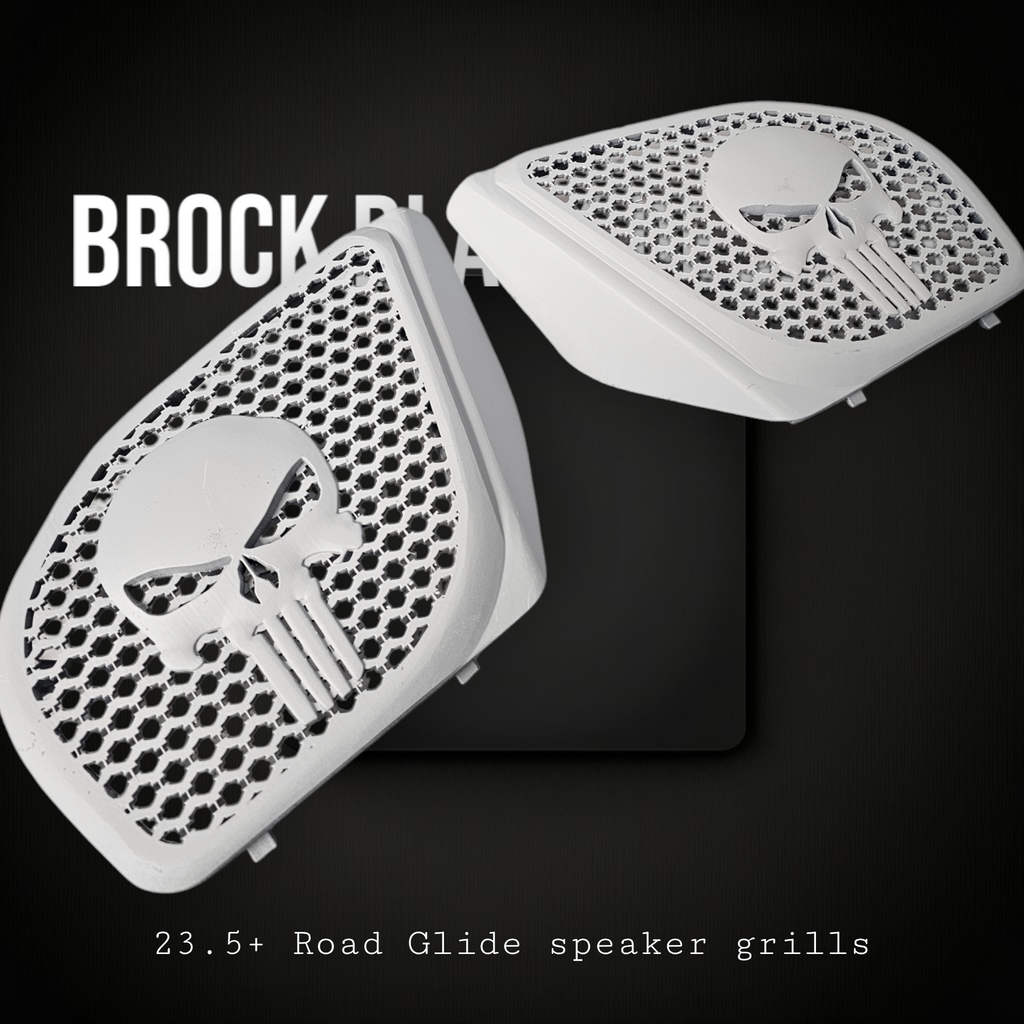 98-2024+ Road Glide 3D punisher speakers grill covers set