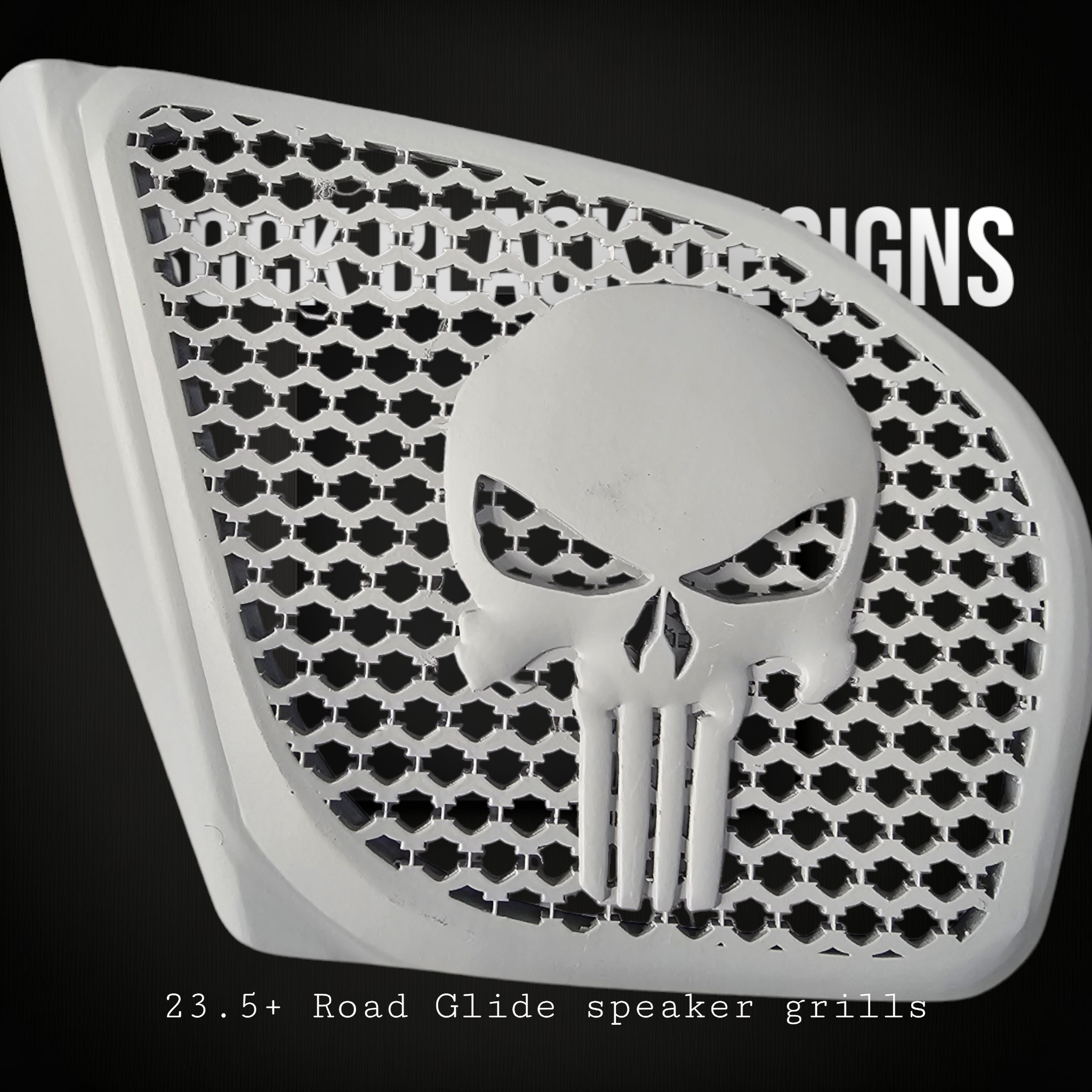98-2024+ Road Glide 3D punisher speakers grill covers set
