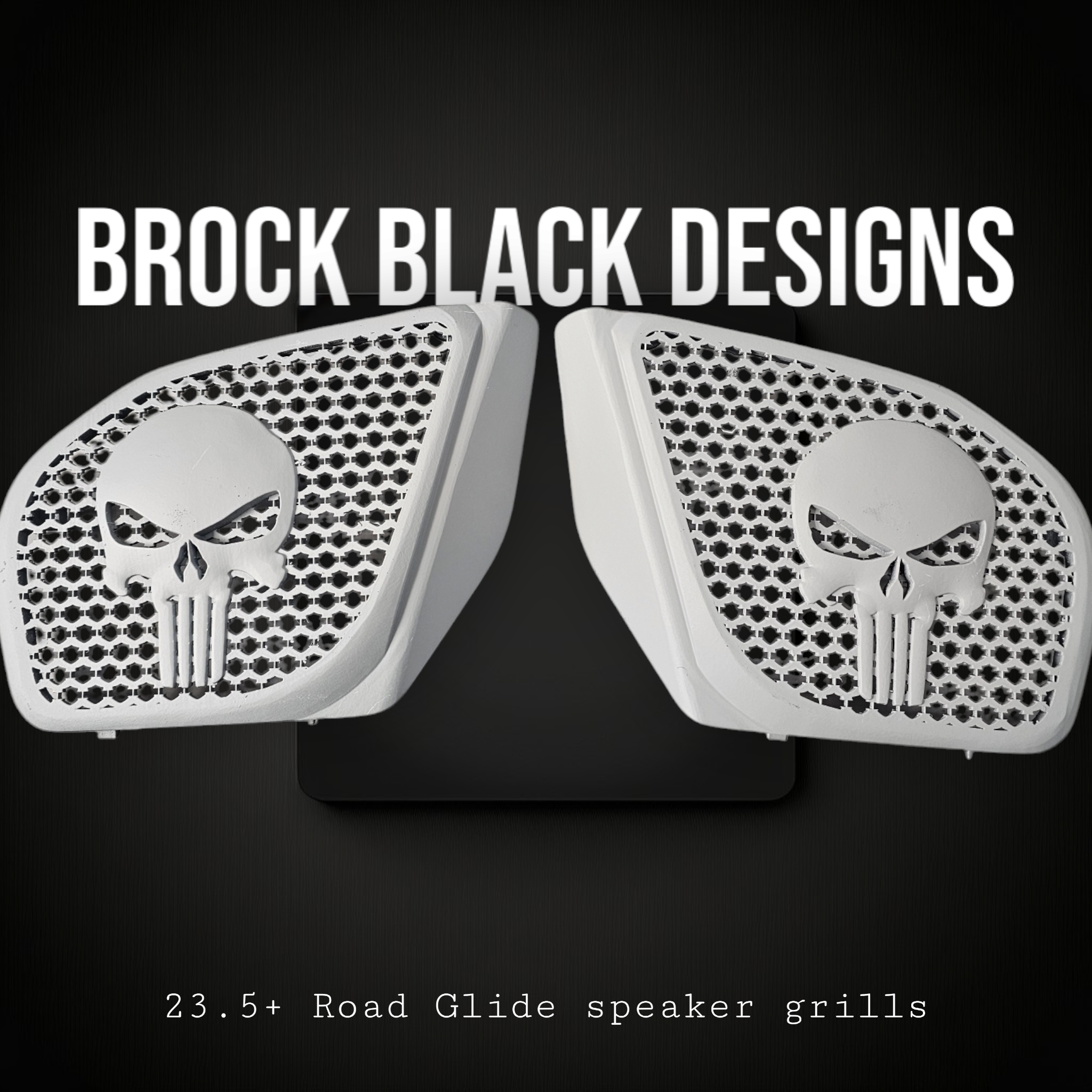 98-2024+ Road Glide 3D punisher speakers grill covers set