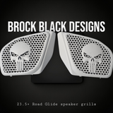 98-2024+ Road Glide 3D punisher speakers grill covers set