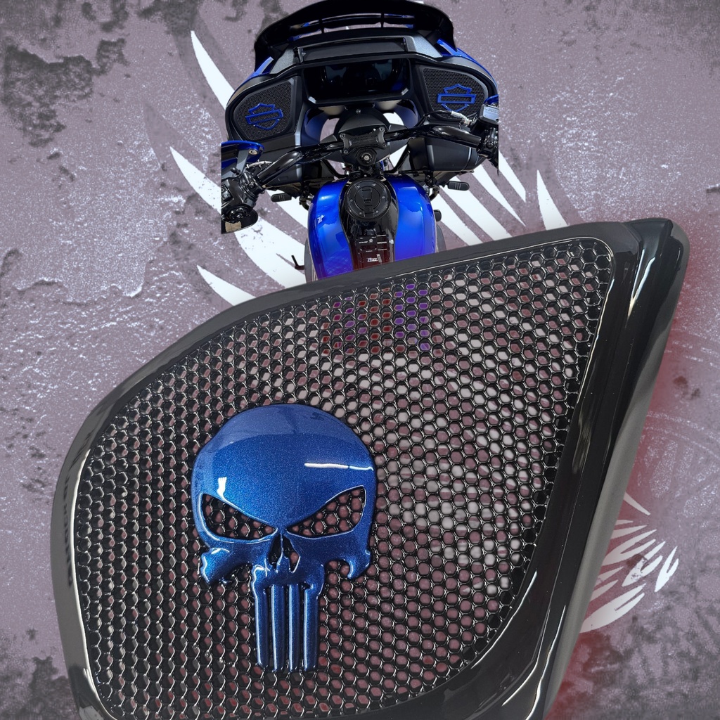 98-2024+ Road Glide 3D punisher speakers grill covers set