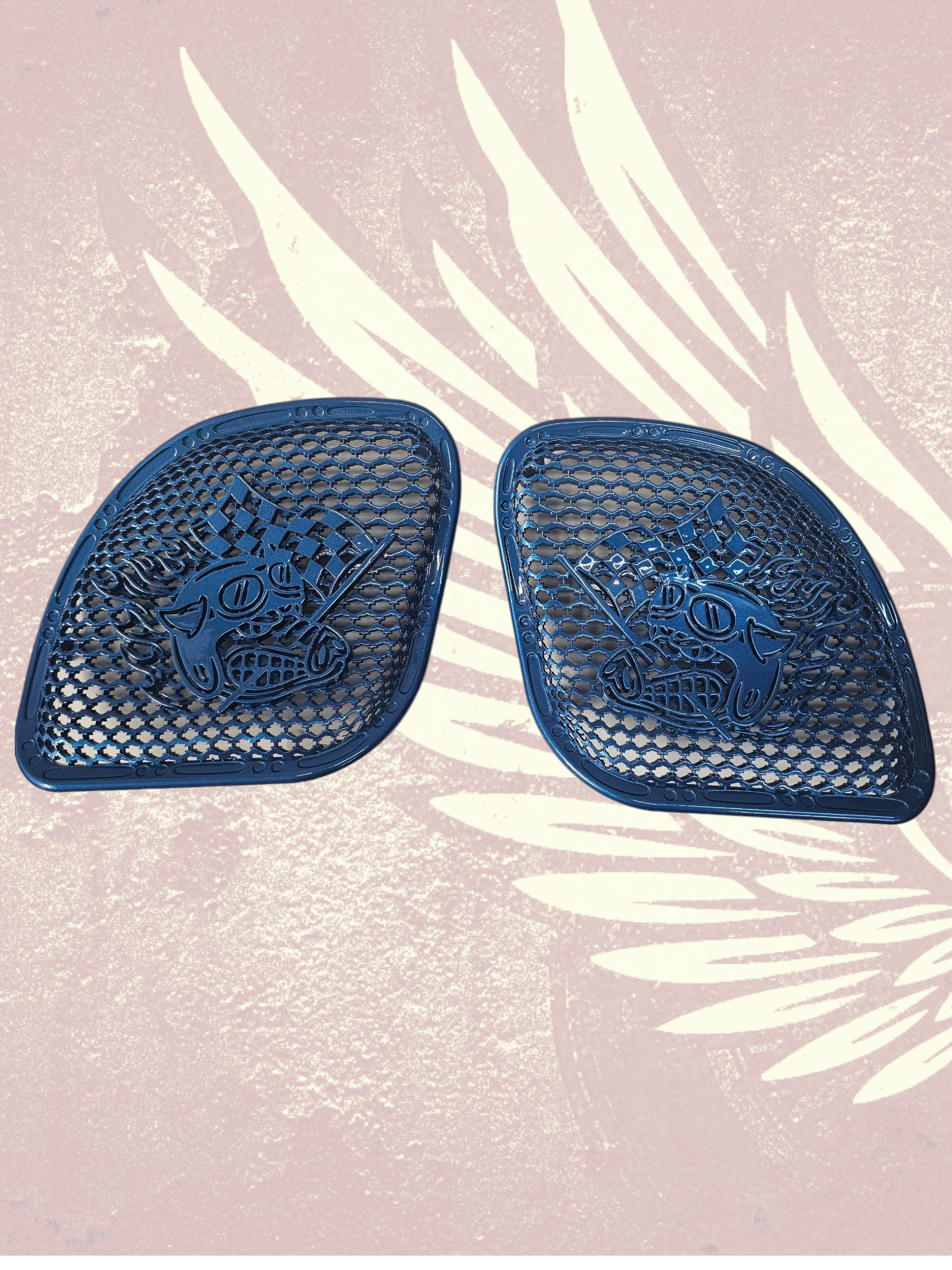 98-2024+ Road Glide 3D Fast Johnny speakers grill covers set