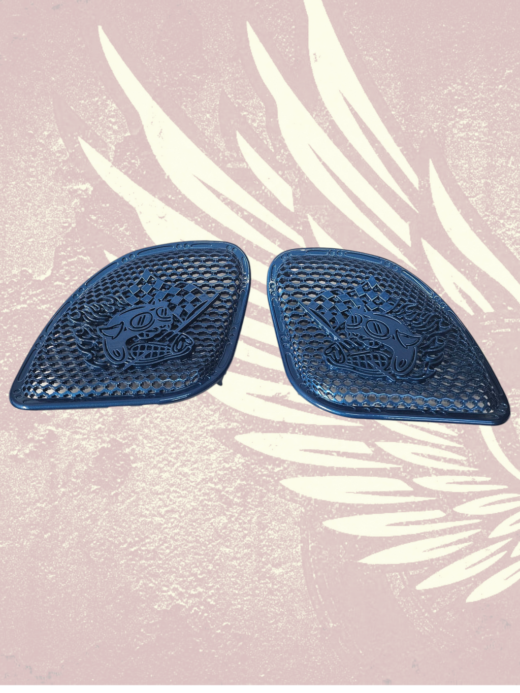 98-2024+ Road Glide 3D Fast Johnny speakers grill covers set