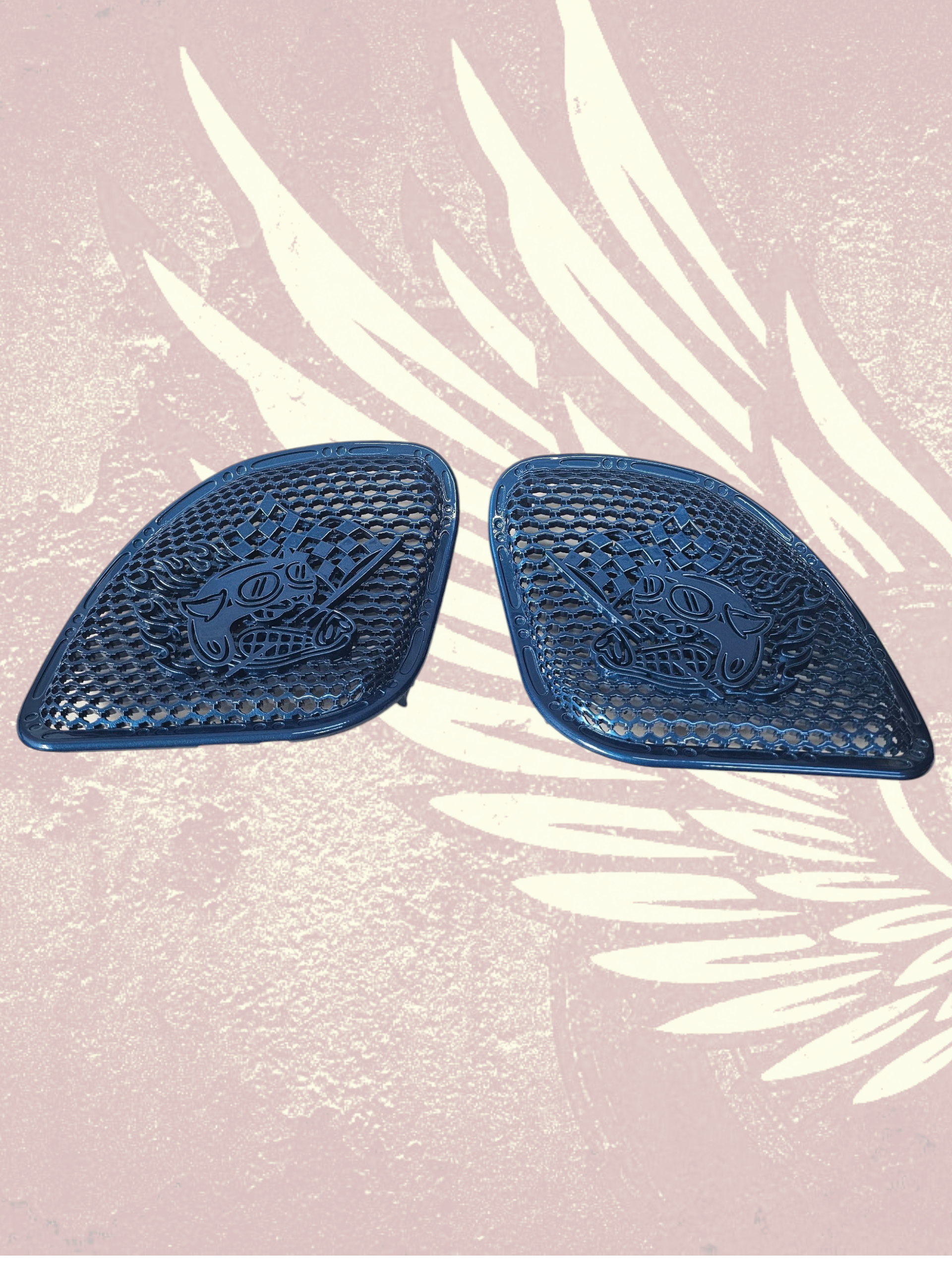 98-2024+ Road Glide 3D Fast Johnny speakers grill covers set