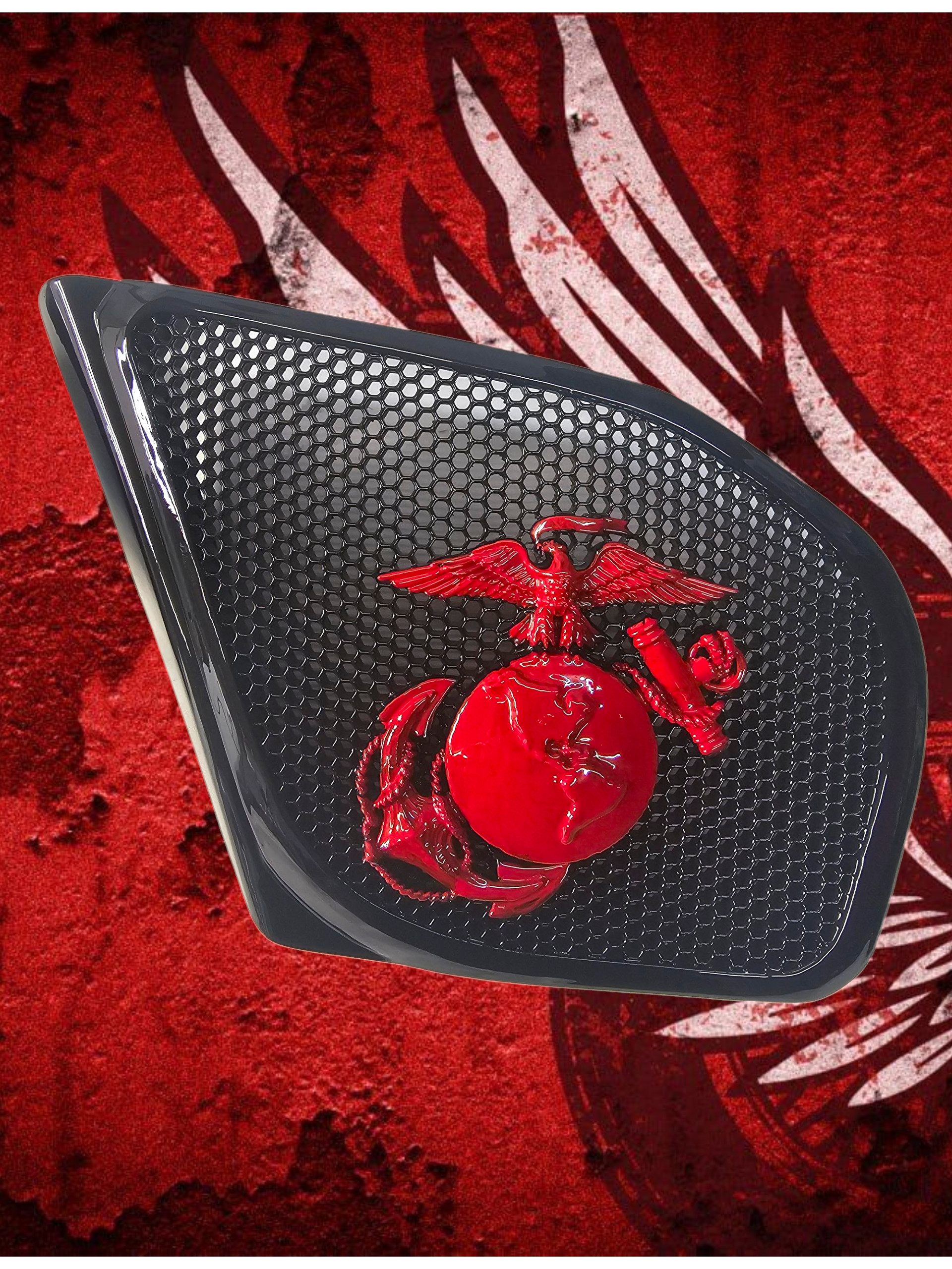 98-2024+ Road Glide 3D USMC speakers grill covers set