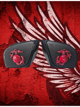 98-2024+ Road Glide 3D USMC speakers grill covers set