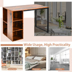 45 Inch Computer Desk with 5 Storage Compartments and Metal Frame