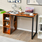 45 Inch Computer Desk with 5 Storage Compartments and Metal Frame