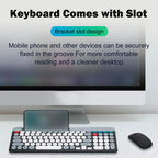 Luxuglow™ Dual-Mode 2.4G & Bluetooth 5.0 Wireless Keyboard & Mouse Combo – Rechargeable, 3-Channel, Type-C | FlipStylez LLC®
