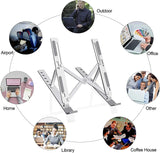 WEFOR Aluminium Alloy Portable Laptop Stand Support Base Notebook Stand For Macbook Pro Lapdesk Computer Laptop Holder Cooling