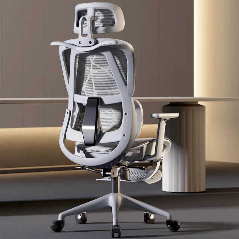Ergonomic Computer Desk Chair Breathable Mesh Back Lumbar Support Adjustable Height Armrest Swivel Rolling Casters Home Office