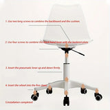 Ergonomic Rolling Stool with Wider Seat & Backrest, 136.08 KG Weight Capacity, 360° Swivel Chair for Home Office, Beauty Salon