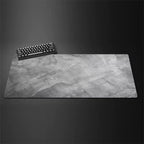 Gray Mouse Pad – Large & Small Overlocked XXL Desktop Keyboard Table Pad, Gaming Desk Mat for PC & Computer Accessories