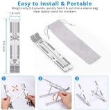 WEFOR Aluminium Alloy Portable Laptop Stand Support Base Notebook Stand For Macbook Pro Lapdesk Computer Laptop Holder Cooling