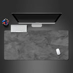 Gray Mouse Pad – Large & Small Overlocked XXL Desktop Keyboard Table Pad, Gaming Desk Mat for PC & Computer Accessories