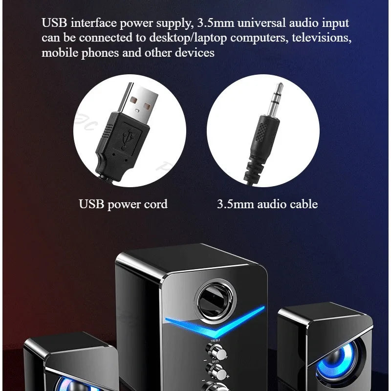 wired desktop speakers With its built-in microphone