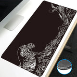 VIKAMA Black Wave Table Mat Black Game Mouse Pad Mat Anti-Slip Mat Desktop Carpet Game Handle Desktop Gadget Mouse Pad