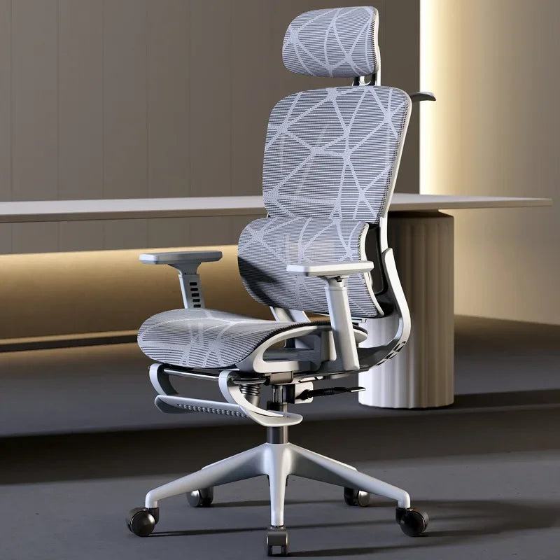 Ergonomic Computer Desk Chair Breathable Mesh Back Lumbar Support Adjustable Height Armrest Swivel Rolling Casters Home Office
