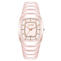 Women's White Ceramic Crystal Bracelet Watch Quartz Gift